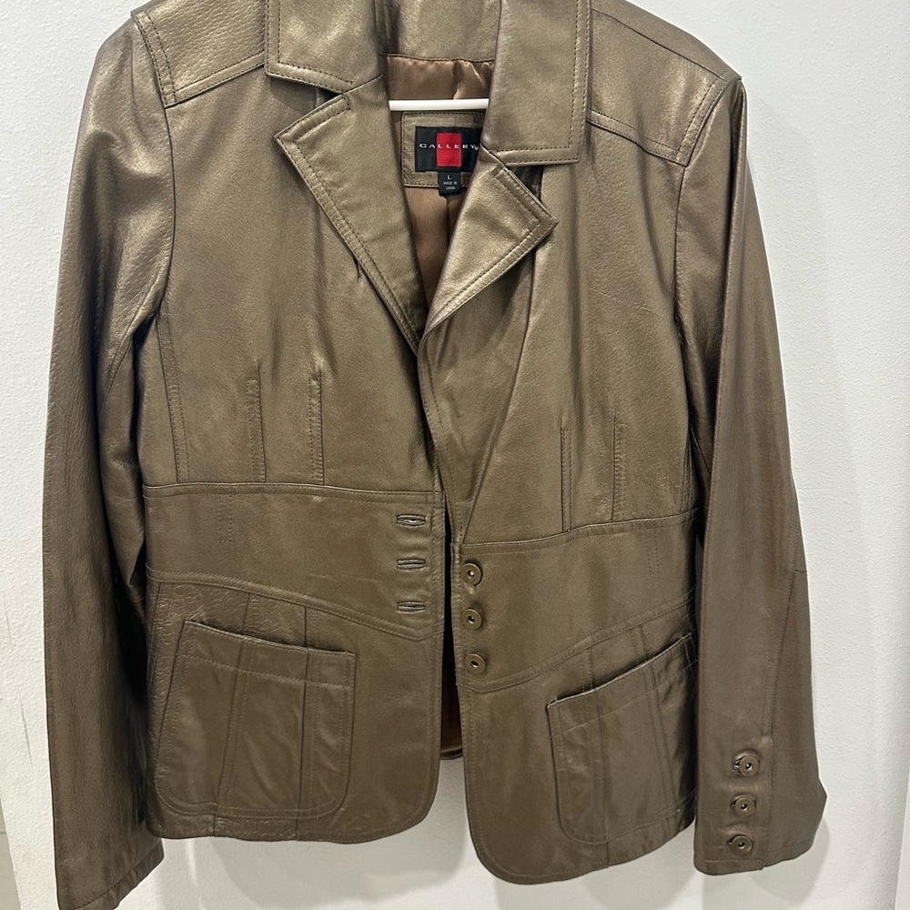 Gallery Gold Leather Jacket